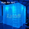 Tienda de cabina de fotos inflable en forma de cubo con iluminación Led colorida para alquiler de bodas y eventos
