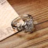 LOTR of The ring Galadriel Nenya Zircon 5A Zircon stone 925 Soild Sterling Silver Wedding Ring For women Size 5-11 gift270c