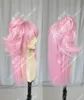 Gunslinger Stratos Pink Cosplay Party parrucca per capelli coda di cavallo