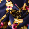 Femmes soie imprimé écharpe ceinture motif cou Bandana châle Foulard Femme Echarpe ethnique printemps rayure grand carré