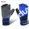 Boodun Men Women Half Finger Gym Gloves CrossFit Fitness Dumbbell Gloves Body Building Weight Lifting Wrist Gloves for Musculatio255r