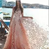 Blush Pink Lace Prom Dresses Glamorous Off Shoulder Beads Appliques A-Line Floor Length Party Dress Stylish Evening Dress Red Carpet Dresses