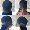 شعر الشعر الأزرق البشري الكامل الدانتيل البرازيلي البرازيلي شعر البكر