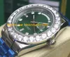 Luxusuhren 18 Karat Silber/Gold, grün, größere Diamant-Zifferblatt-Lünette 118348 – UHRENBRUST 41 mm automatische modische Herrenuhr-Armbanduhr