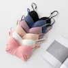 Padded Bra Tank Top Women Modal Spaghetti Strap Camisole with built in bra Solid Cami Top female Tops Vest Fitness Clothing