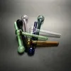 Tuyau de brûleur à mazout en verre Pyrex le moins cher, tuyaux de fumée en verre coloré, Mini tuyaux à main de 4 pouces, barboteur en verre, tuyaux de tabac
