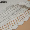 Shorts pour femmes en gros- Aproms Summer Lace Up Mid Elastic Taille Boho 2021 Blanc Tricoté Crochet 90s Filles Slim Femme Bottoms1