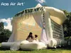 Atrakcyjne pełne PVC nadmuchiwane białe bramkarz ślubny Jumping House Tampolin Dmuchany zamek