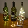 20 LED 배터리 구동 도금 와인 병 마개 구리 DIY LED 문자열 조명 요정 스트립 밤 램프 야외 파티 조명 장식