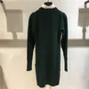 2018 Francja Dzianiny Długie Rękawy Lady Ruff Collar One Piece Dresses Kobiety Dress MBL920 Upadek jesienią