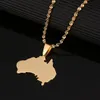 Rostfritt stål Commonwealth of Australia Map Pendant halsband för kvinnor Aus Country Maps Smycken