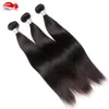 Hannah Hair Peruanisches reines glattes Echthaar, 3 Bündel, 8A reines, glattes peruanisches Echthaar, Webart, natürliche schwarze Farbe