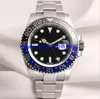 Julklapp Luxury High Quality Watch 40mm GMT Keramisk Bezel 116710 LN 116710LN 116710BLNR Rostfritt stål Asien 2813 Rörelse Automatisk M