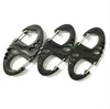 Clip de 100pcslot sbiner pour le bracelet Paracord Carabiner 8 Forme Keychain Black1048439