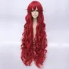 32 Cheveux rouges longs bouclés pour Houseki no Kuni Padparadscha Anime Wig + Cap Cosplay