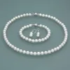 89mm Natural Akoya Cultured Pearl Necklace Bracelet Earrings Jewelry Set informati8429756