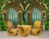 papel de parede Seamless großen Wandbild 3D Custom Fototapete Wallpaper Fantasy Garten Blume schmiedeeisernen Fee Stein TV Sofa Hintergrund