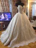 Luxo cristal frisado vestido de noiva querida Sparkly Lantejoulas Lace apliques Tulle vestido de baile vestido de noiva Custom Made Couture Vestido de Noiva