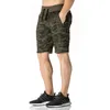 Mens Gym Fitness cotton camouflage shorts Run jogging outdoor sports Calf-Length Crossfit Sweatpants Man workout short pants