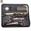 Hårskärning saxdräkt 5,5 "6" 440c Tunna Shears Barber Makas Frisör Saxar Razor Professional Hair Scissors Promotion Z1104