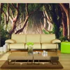 Papel de parede 3D verde floresta paisagem tv fundo papo de pareda papel de parede para paredes 3 d foto mural