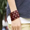 Hot koop echt koeienhuid lederen armband retro weven punk armband multi-layer mannen casual armband cowhide armband a898