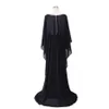 Real Beaded Lace Elie Saab Evening Dresses Long Black Formal Party Dresses Dubai Arabic Chiffon Mother of the Bride Gowns