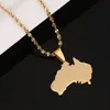 Rostfritt stål Commonwealth of Australia Map Pendant halsband för kvinnor Aus Country Maps Smycken