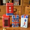 Gratis schip! 1lot = 24 stc! London Style Storganizer Boxes, Tin Box, Storage Case, huishoudelijke goederen, opslagcontainer/potloodkast
