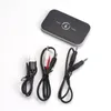 Kit 2 in 1 Trasmettitore audio per auto Bluetooth senza fili, Ricevitore, Adattatore musicale HIFI, AUX RCA307E