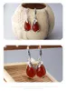 Eardrop Silver Sterling Silver Natural Red and Green Agate Drops4426390