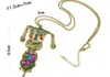 Hete mode-sieraden vintage schattige kleurrijke hond hanger ketting