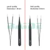 0.8mm / 1.6mm 6 in 1 Black ESD Tweezers Antistatic Stainless Steel Nipper ESD 10 11 12 13 14 15 for Phone Tools Kit 200sets/lot