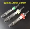 DHL GRATIS! Mini Nectar Collector Kit med 10/14 / 18mm Quartz Nail Tip Mini Glasrör Rökrör Koncentratrör