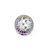 Rainbow Radiant Hearts Charm Fashion 925 perles en argent sterling bijoux à bricoler soi-même convient pour pandora Bracelets collier livraison gratuite
