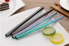 21512mm Stainless Steel Straw 5 Colors Metal Straw Colorful Drinking Reusable Straight Large Straws For Juice Coffee Drinking Str5713956