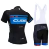 2018 Pro Team Cube Cycling Jersey Zestaw MTB UNIFORM Rower Clothing Rower zużycie ropa ciclismo mens krótki maillot cuotte2639310