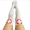 Halloween Sexy résille Festival infirmière bas femmes câble Extra longue botte fête genou chaussettes décoration femmes fille bas