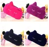 Offre spéciale mignon Portable dessin animé chat pièce de monnaie mallette de rangement voyage maquillage flanelle pochette sac cosmétique Style coréen et japonais