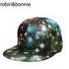 2021 Robinbonnie Casual Unisex 3D Starry Sky Cielo da baseball Cappelli Cappello regolabile Donne Stampa Star Stampa Uomo Outdoor Uomini Snapback Cap