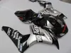 100% formsprutningsfeedningar för Honda CBR1000RR 2006 2007 Silver Black Fairing Kit CBR 1000 RR 06 07 HA24