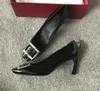 2018 Новый женский пряжка высокие каблуки тонкий каблук квадратная пряжка туфли на высоком каблуке свадебные туфли свадебные туфли платье туфли на каблуках с алмазной пряжкой