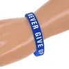 1 pulsera de goma de silicona Never Give Up ideal para recordatorio diario usando esta joyería de logotipo motivacional