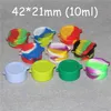 Boîtes de rangement à double chambre conteneurs de cire diviseur de silicone diviseur en silicium contenant dabber 4222 mm 10 ml pots de qualité alimentaire DAB conjointe9809106