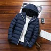 2018 남자 겨울 자켓 캐주얼 후드 워드 코튼 패딩 남성의 두꺼운 따뜻한 겨울 자켓 코트 4XL