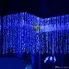 9.8ft X 9.8ft 3X3M 300LEDs Огни Свадьба Рождество Строка День Рождения Открытый Дом Декоративные Фея Занавес Гарленд