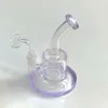 6 Inch Hookahs Mini Oil Dab Rigs Inline Perc 5mm Thick Glass Bong 14mm Female Joint Bongs Water Pipe With 4mm Quartz Banger Smoking Accessories