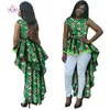 BRW Dashiki African Wax Print Long Dresses for Women Plus Size African Style Women Clothing Office Party Bazin Riche Dress WY145