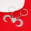 2pcs Set I Love You to the Moon and Back Cloud Pendant Mother Daughter Necklace Keychain Set