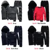 3 stycken velour sammet män set hoodie byxor väst hooded varm märke hoodie tröja vinter coat fleece hip hop män sport kostym c18111301